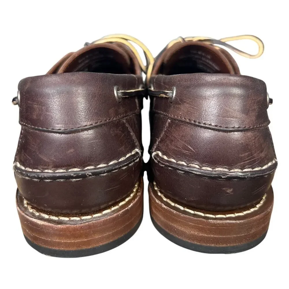 Thursday Men’s Brown Leather Handsewn Moccasin Loafers 8.5
